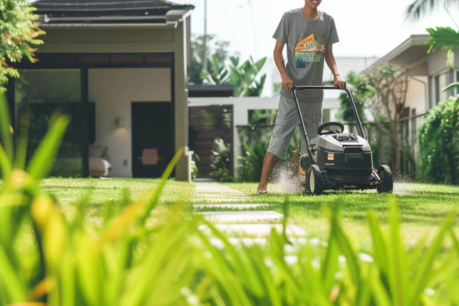 electric push lawnmower