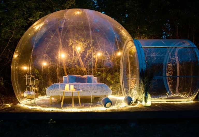 half transparent bubble tent