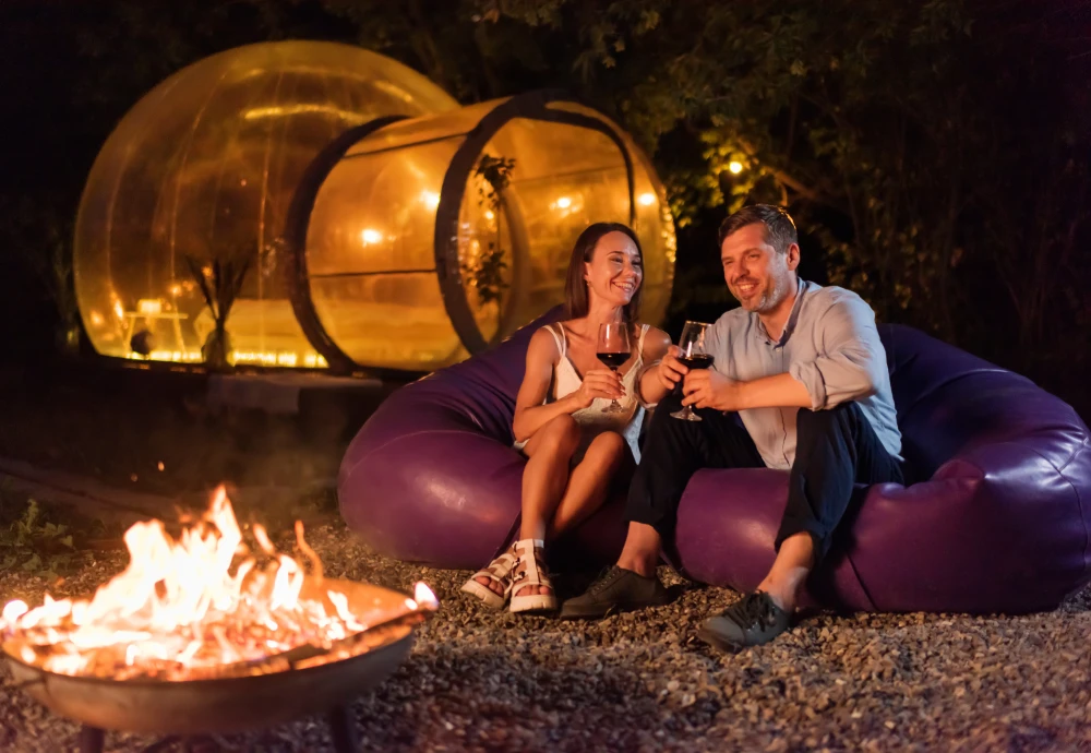 half transparent bubble tent